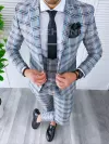 Costum barbati slim fit (SACOU + Vesta) A7807 O3-3.2